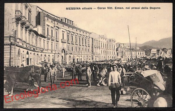 ag8778 - CARTOLINA D'EPOCA - Messina Città - Corso Vittorio Emanuele