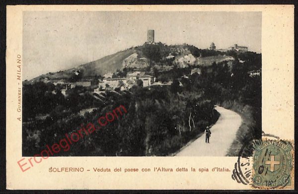 ae4433 - CARTOLINA D'EPOCA - Brescia Provincia - Solferino  1901