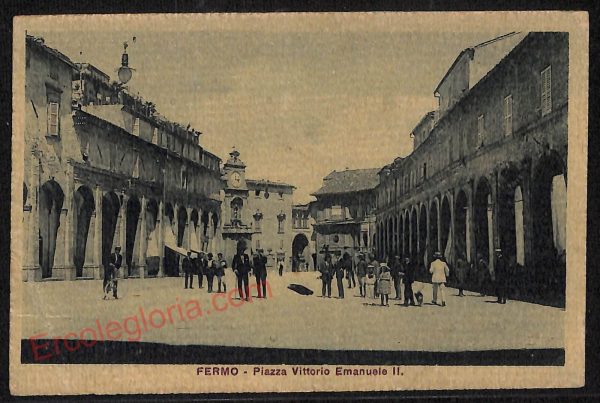 ae5917 - CARTOLINA D'EPOCA - Fermo Città - Piazza Vittorio Emanuele  II