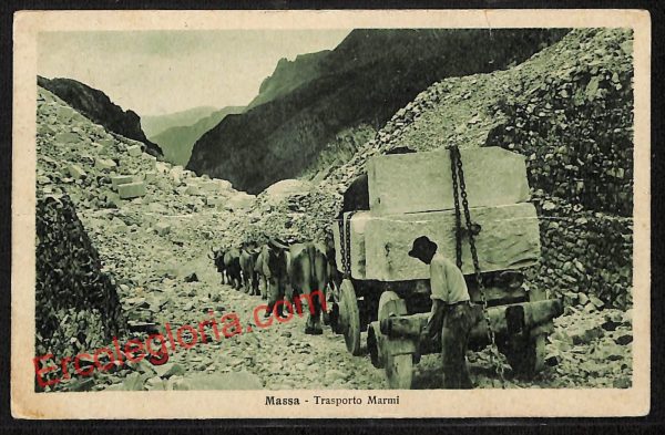 ag7830 - CARTOLINA D'EPOCA - Massa Carrara Città - Trasporto Marmi