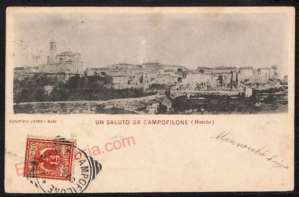 ae5921 - CARTOLINA D'EPOCA - Fermo Provincia - Campofilone  1902