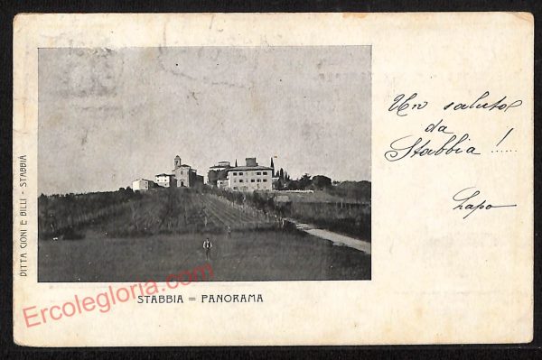 ae7980 - CARTOLINA D'EPOCA - Firenze Provincia - Stabbia  1906