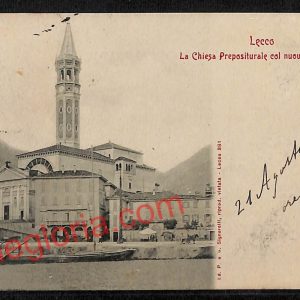 ag5934 - CARTOLINA D'EPOCA - Lecco Città - La Chiesa Prepositurale