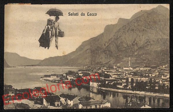 ag5936 - CARTOLINA D'EPOCA - Lecco Città - Panorama   1910