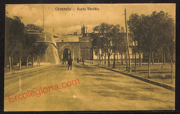 ag1949 - CARTOLINA D'EPOCA- Grosseto Città - Porta Vecchia  1913