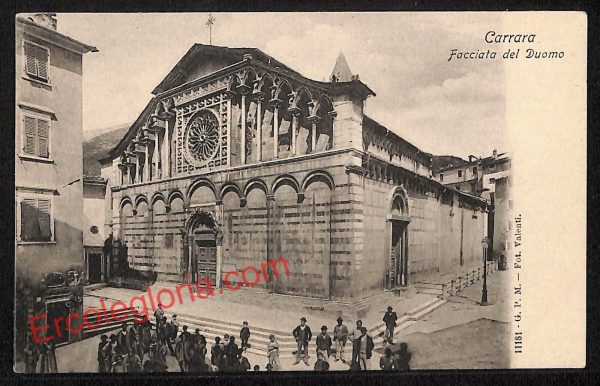 ag7863 - CARTOLINA D'EPOCA - Massa Carrara Città - Facciata del Duomo