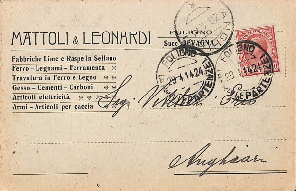 ac2767 - CARTOLINA  D'EPOCA - Perugia Provincia - FOLIGNO  1914