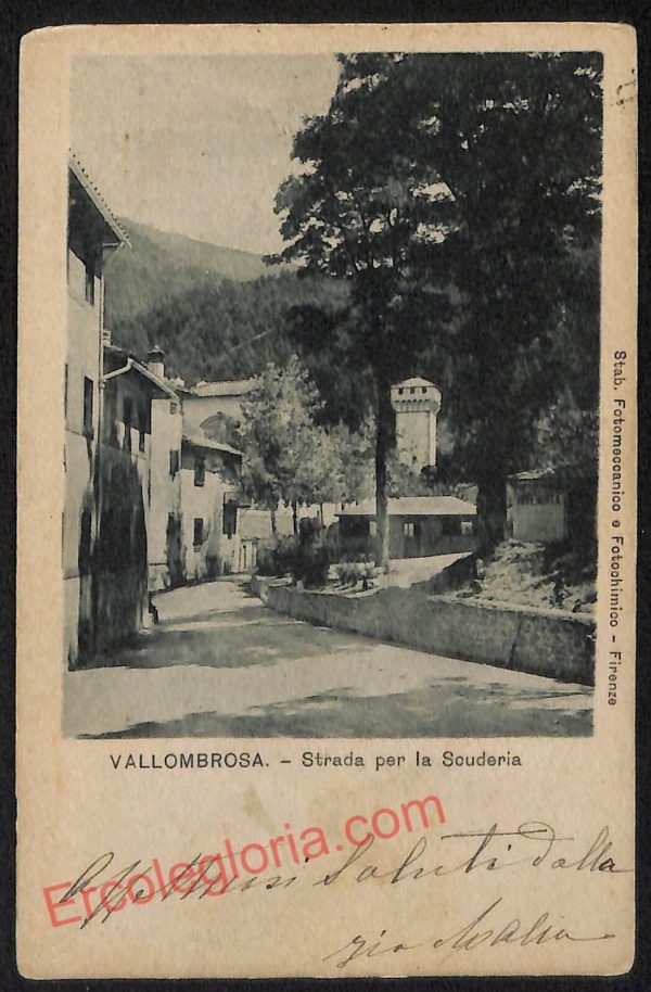 ag0087 - CARTOLINA D'EPOCA - Firenze Provincia - Vallombrosa  1902