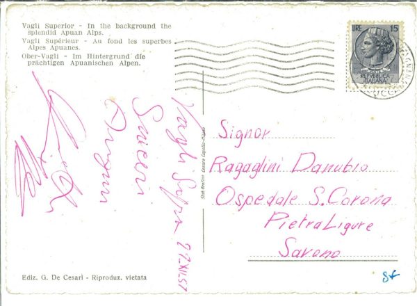 08248 CARTOLINA d'Epoca - LUCCA:  VAGLI SOPRA - immagine 2