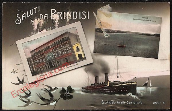 ae4492 - CARTOLINA D'EPOCA - Brindisi Città - Panorama