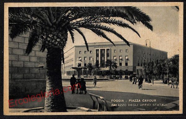 ag0166 - CARTOLINA D'EPOCA - Foggia Città - Piazza Cavour  1941