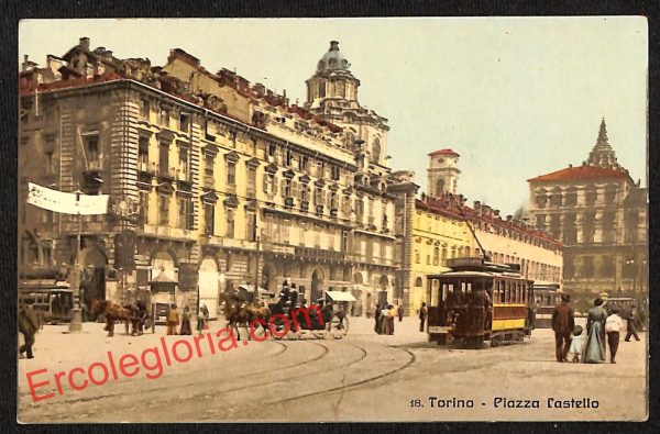 ai7921 - CARTOLINA D'EPOCA - Torino Città - Piazza Castello