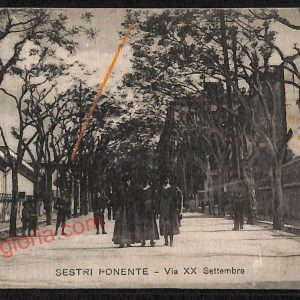ag1490 - CARTOLINA D'EPOCA - Genova Provincia - Sestri Ponente  1919