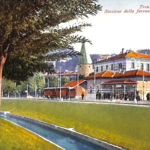 ab5448 -  CARTOLINA  D'EPOCA -  Trento Città : STAZIONE DELLA FERROVIA TRENTO