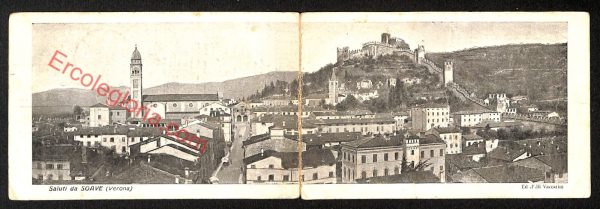 ae3332 - CARTOLINA  D'EPOCA  DOPPIA - Verona Provincia - Soave