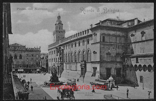 ae1958 - CARTOLINA  D'EPOCA - Bologna Città - Piazza Nettuno