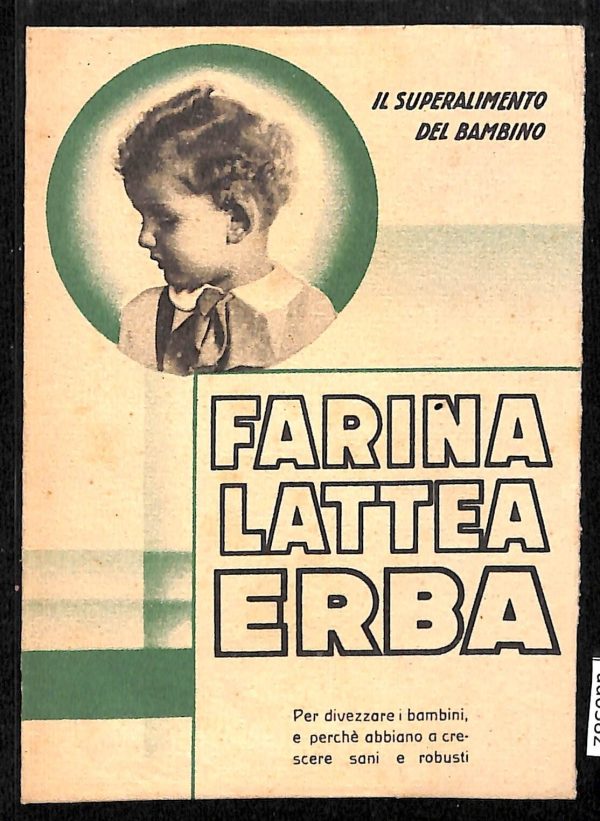 ad0382 - Bustina Pubblicitaria - Farina Lattea Erba