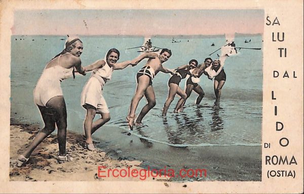 ad8316 - CARTOLINA D'EPOCA - Roma Provincia - Lido di Roma  1941