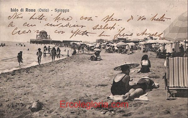 ad8318 - CARTOLINA D'EPOCA - Roma Provincia - Lido di Ostia 1935