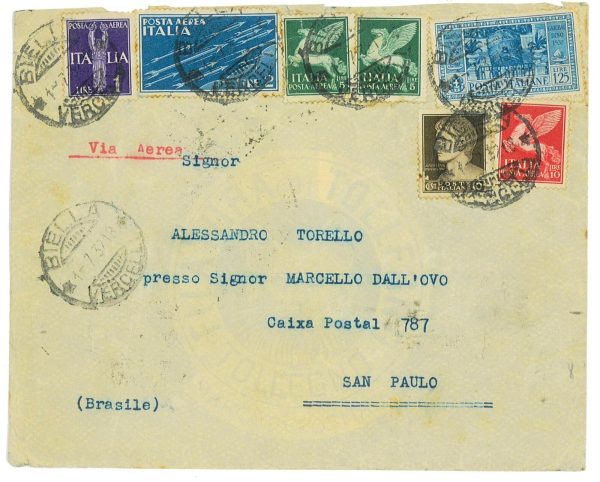 P4405 - ITALIA REGNO, IMPERIALE POSTA AEREA, 10 LLIRE X 1, 5 LIRE X 2,
