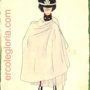 ah1696  CARTOLINA EPOCA dipinta a MANO Costume Militare PADOVA Cavalleggeri