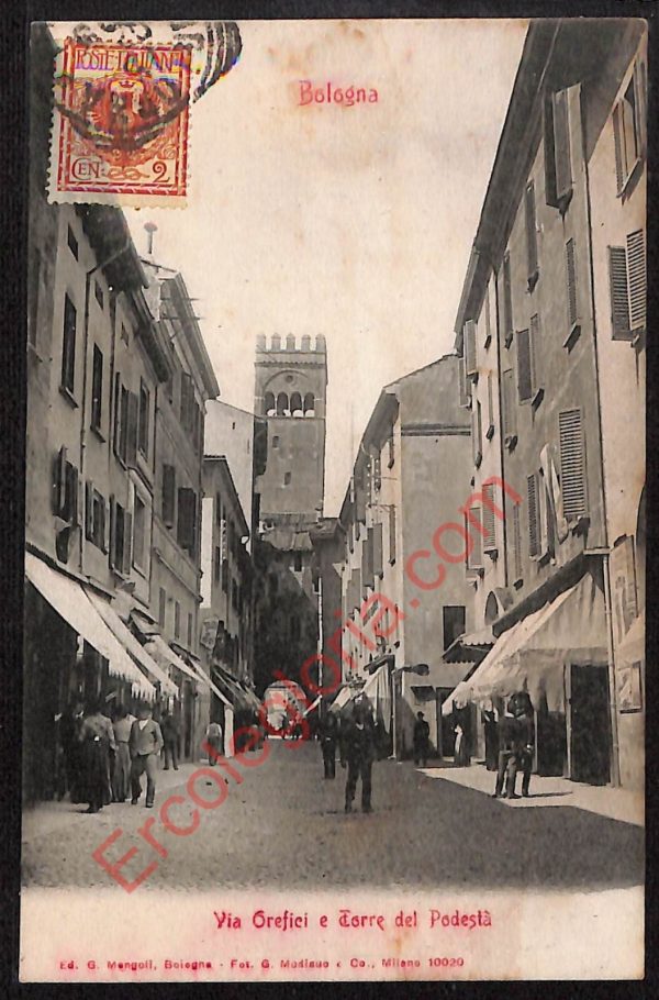 ae2330 - CARTOLINA  D'EPOCA - Bologna Città - Via Orefici  1902