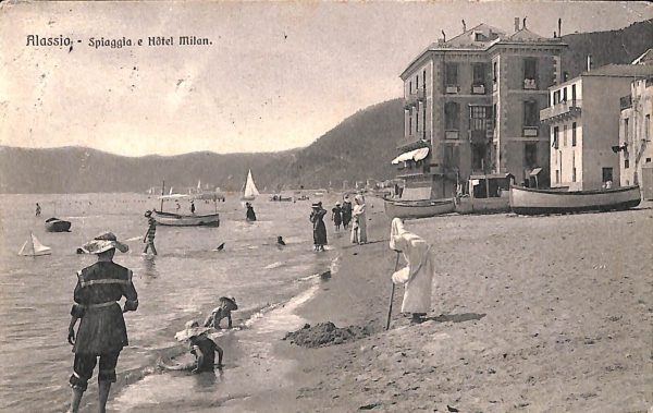 ab7160 -  CARTOLINA  D'EPOCA - Savona Provincia - ALASSIO 1909