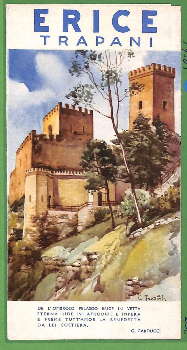ZA1816 - PUBBLICITA' D'epoca - Libretto pubblicitario - ERICE Trapani SICILIA