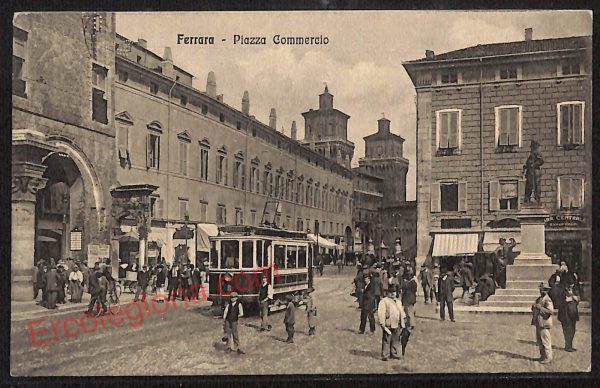 ae6129 - CARTOLINA D'EPOCA - Ferrara Città - Palazzo Commercio  1909