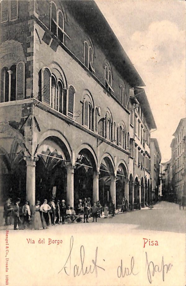 ad0032 - CARTOLINA D'EPOCA - Pisa Città - Via del Borgo