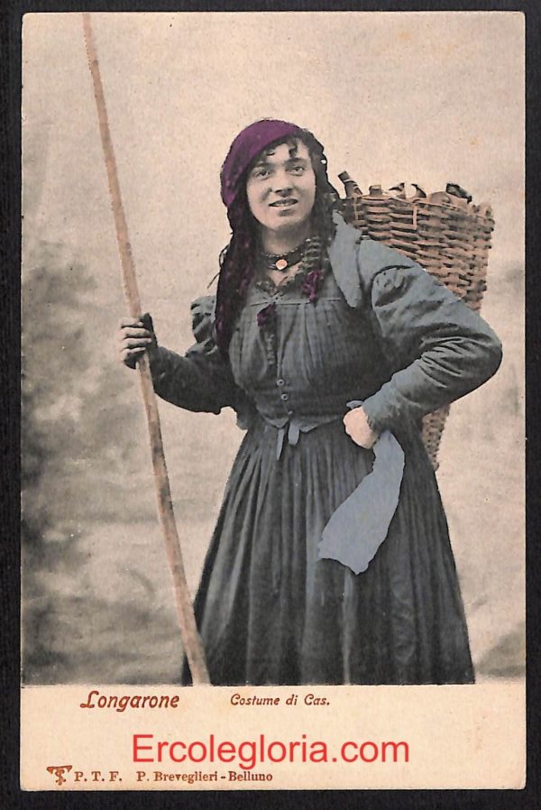 ae1316 - CARTOLINA  D'EPOCA - Belluno Provincia - COSTUME DI CAS