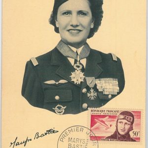 56910 -   FRANCE -  POSTAL HISTORY - MAXIMUM CARD: 1955  AVIATION Maryse Bastié