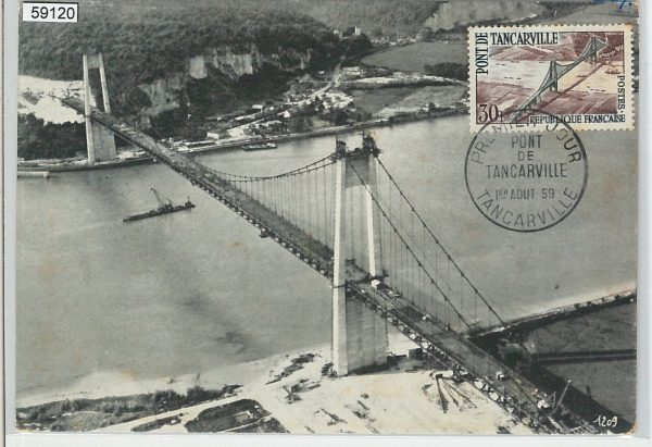 59120  -  FRANCE - POSTAL HISTORY: FDC MAXIMUM CARD 1959  -  Architecture BRIDGE