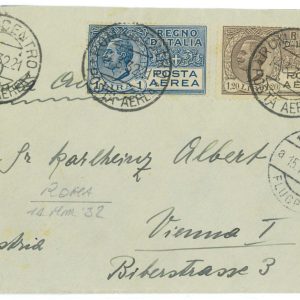P1085 - ITALIA REGNO ,  1932 PA 4/5 SU BUSTA PER VIENNA.