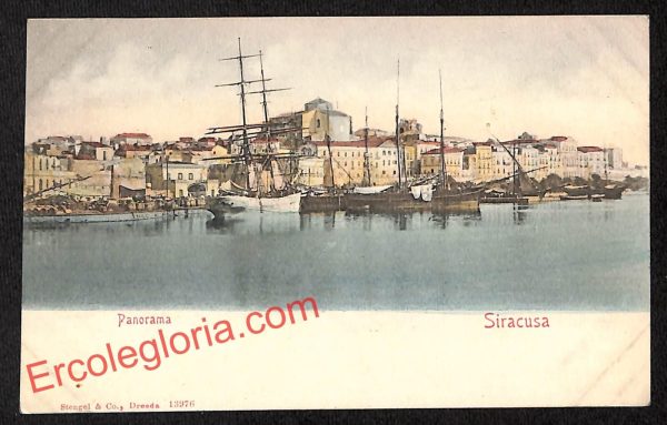 ai6496 - CARTOLINA D' EPOCA - Siragusa Città - Panorama