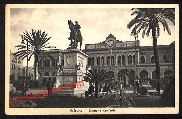 ah4608 - CARTOLINA D'EPOCA - Palermo Città - Stazione Centrale