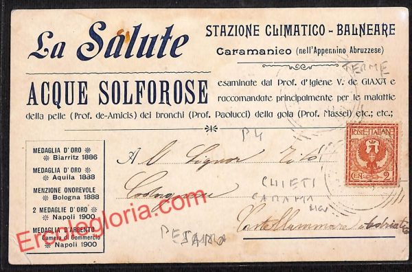 ah7296 - CARTOLINA  D'EPOCA - Pescara Provincia - Caramanico - immagine 2
