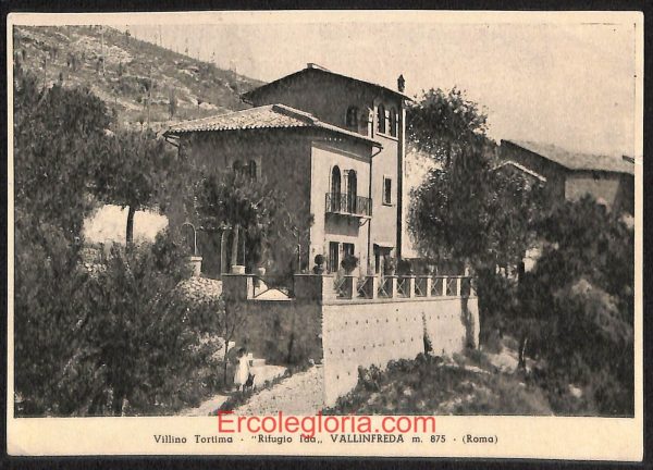 ad8701 - CARTOLINA D'EPOCA - Roma Provincia - Vallinfreda  1946
