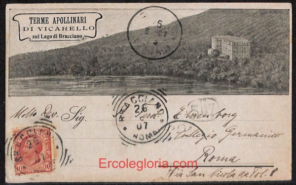 ad8703 - CARTOLINA D'EPOCA - Roma Provincia - Vicarello  1907