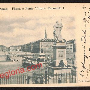 ai8183 - CARTOLINA D'EPOCA  - Torino - Piazza e Ponte Vittorio Emanuele I
