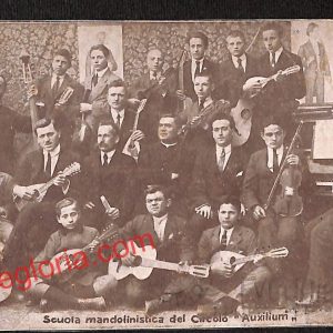 ai8155 CARTOLINA D'EPOCA - Torino - Scuola Mandolinistica del Circolo 'Auxilium'