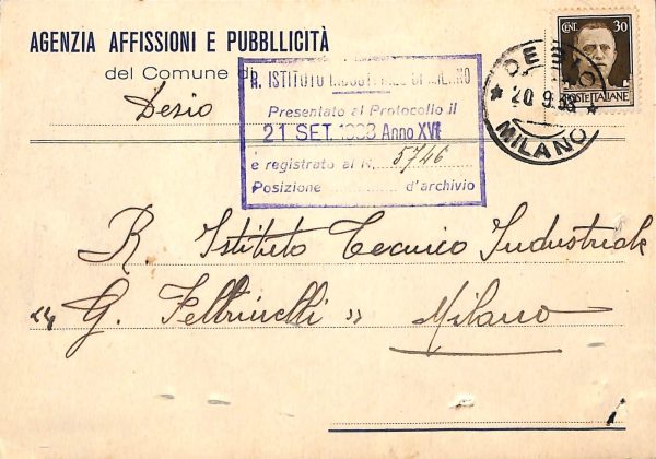 ac4437 - CARTOLINA D'EPOCA - Monza Provincia - DESIO
