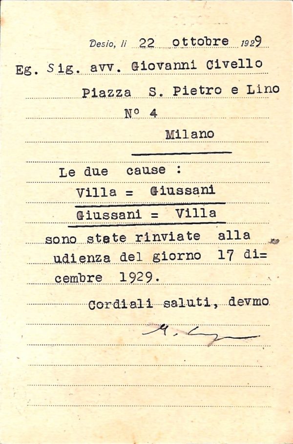 ac4440 - CARTOLINA D'EPOCA - Monza Provincia - DESIO  1929 - immagine 2