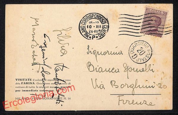 ag9022 - CARTOLINA D'EPOCA - Milano Città - Foro Bonaparte - immagine 2