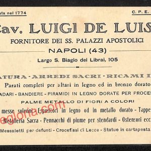 ah3114 - STORIA POSTALE  - Napoli Citta - Luigi de Luise