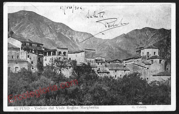 ag0733 - CARTOLINA D'EPOCA - Frosinone Provincia - Supino  1904