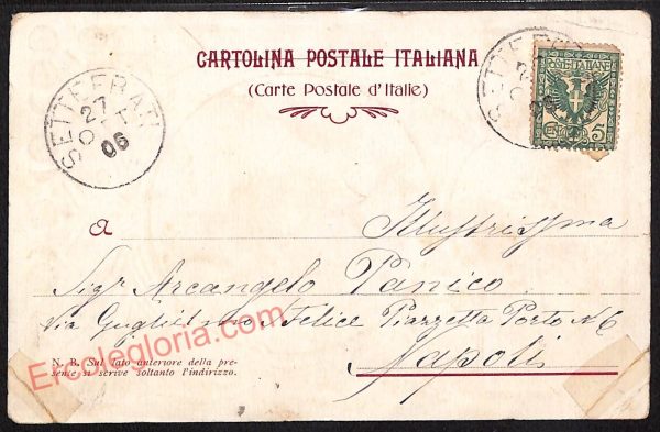 ag0736 - CARTOLINA D'EPOCA - Frosinone Provincia - Settefrati  1906 - immagine 2