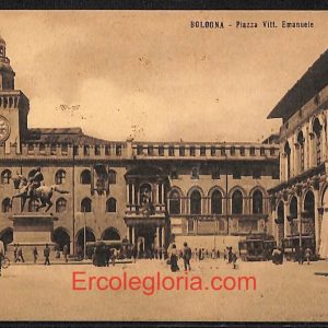 ae1969 - CARTOLINA  D'EPOCA - Bologna Città - Piazza Vittorio Emanuele