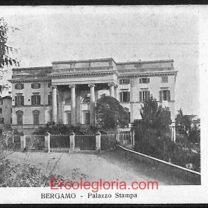 ae1360 - CARTOLINA  D'EPOCA - Bergamo Città - Palazzo Stampa