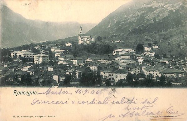 ab5865  - CARTOLINA  D'EPOCA - Trento Provincia : RONCEGNO 1906